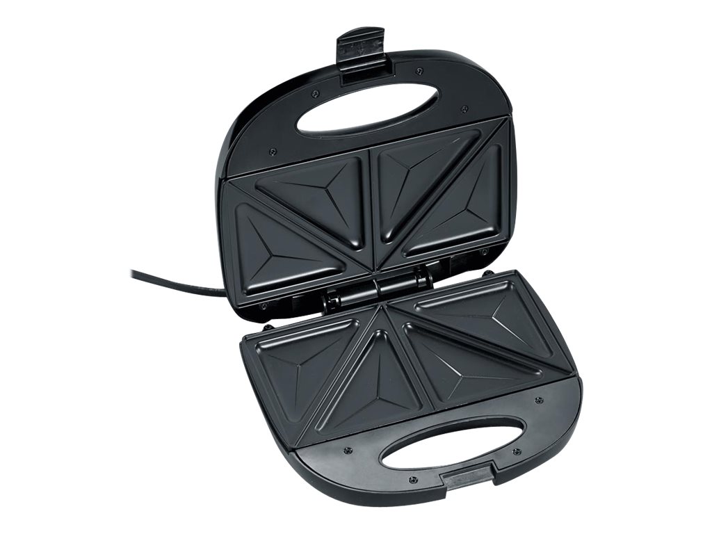 SEVERIN SA 2969 - Sandwichtoaster - 600 W - børstet rustfrit stål/sort