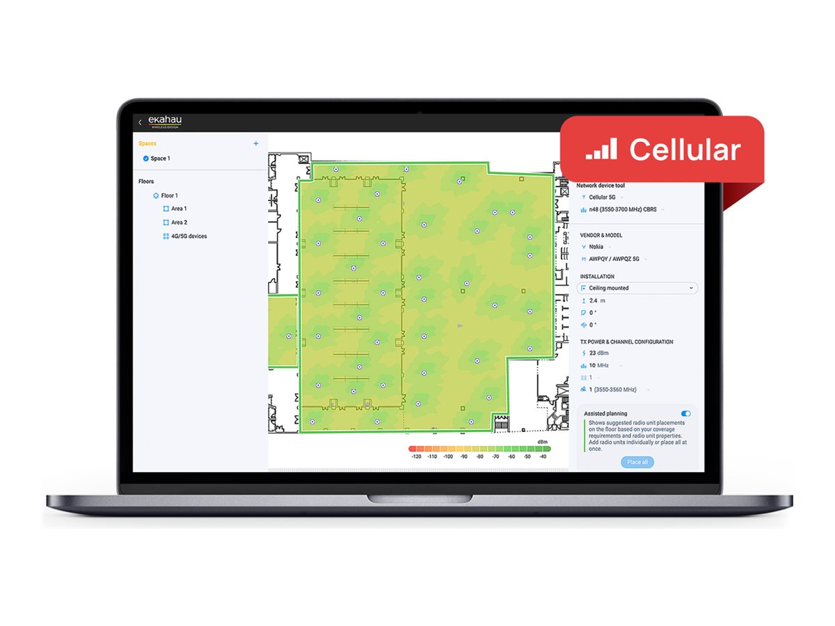 Ekahau Private 5G Netværksprogrammer