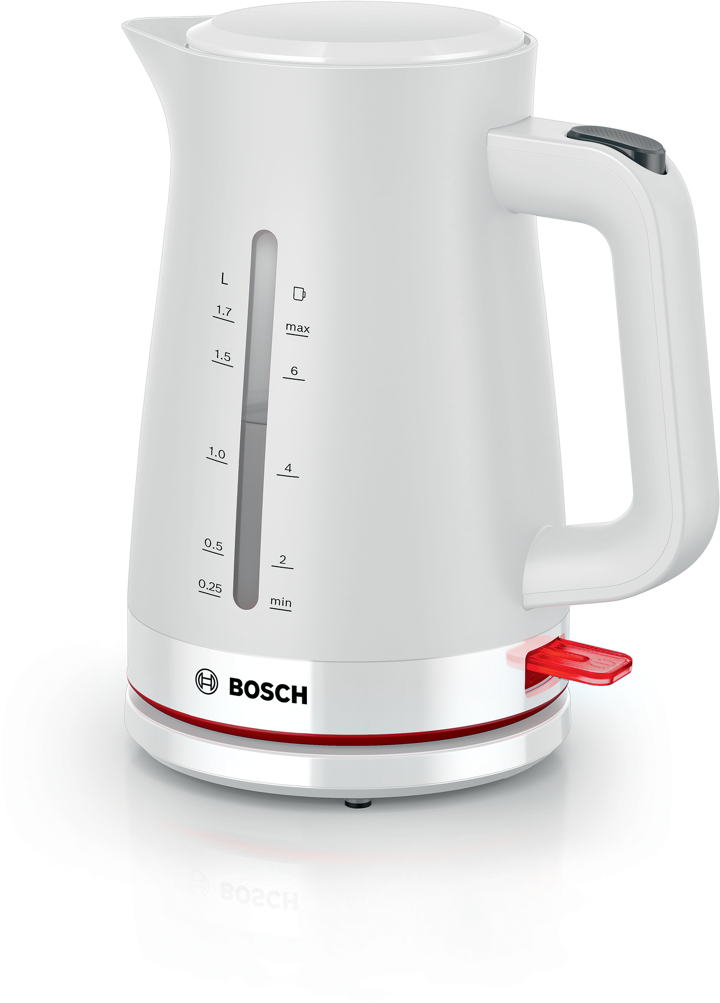 Bosch TWK3M121, 1,7 L, 2400 W, Hvid, Plast, Vandmåler, Overophedningsbeskyttelse