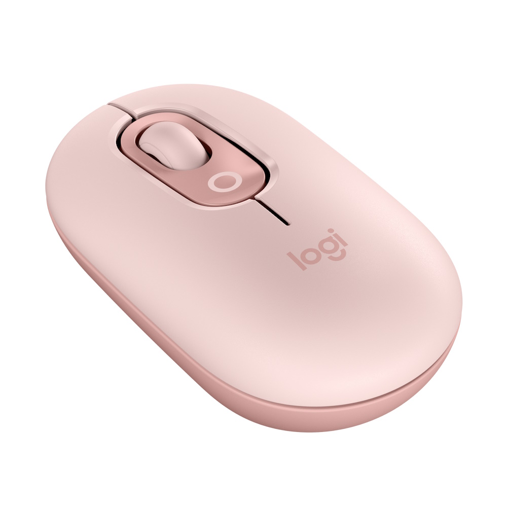 Logitech POP Mouse with Emoji - Rose - Mus - Optisk - 3 knapper - Pink