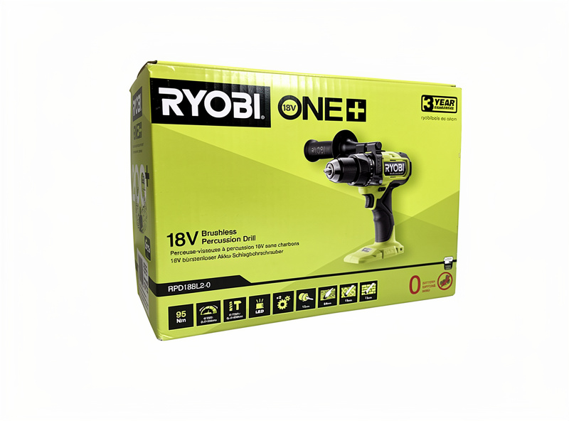 Ryobi One+18V RPD18BL2-0 smūginis bešepetėlinis - be akumuliatoriaus ir kroviklio i ładowarki