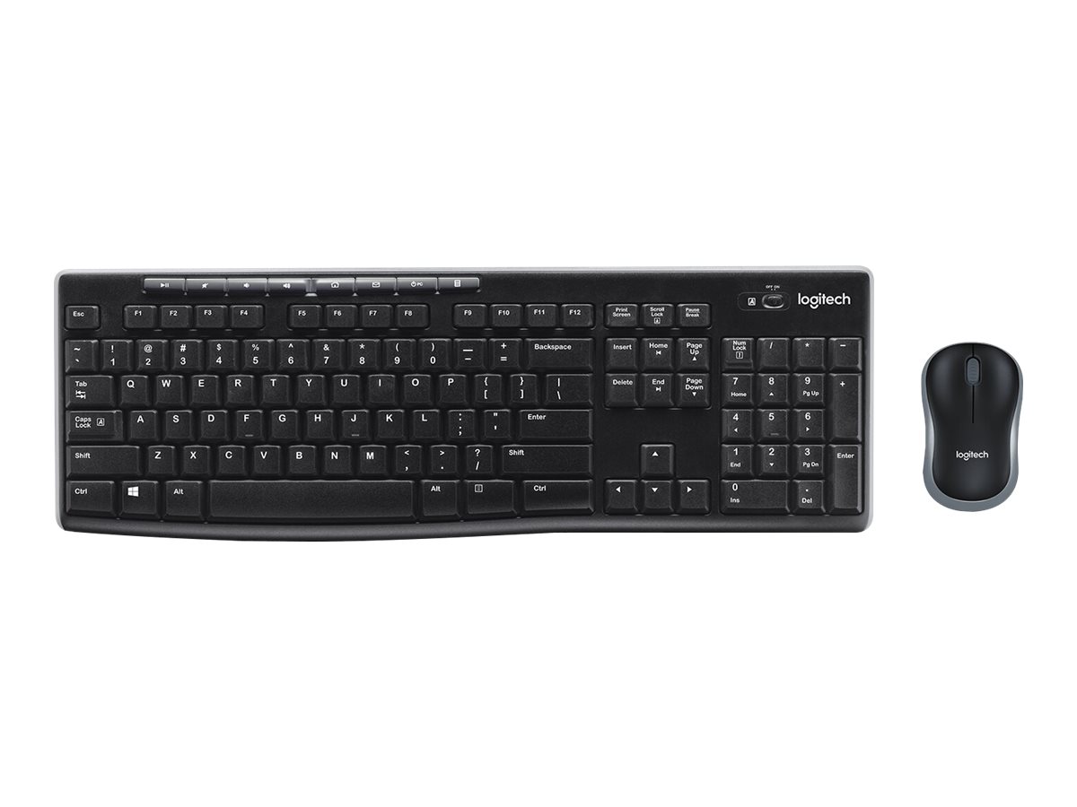Logitech MK270 Wireless Combo - keyboard and mouse set - US International / Dutch (Qwerty) - Tastatur & Mus sæt - Universal - Sort