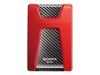 A-Data DashDrive Durable HD650 - 2TB - Ekstern Harddisk - Rød