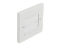 Delock Cable Management Cover 86 x 86 mm with white Brush Strips Hvid