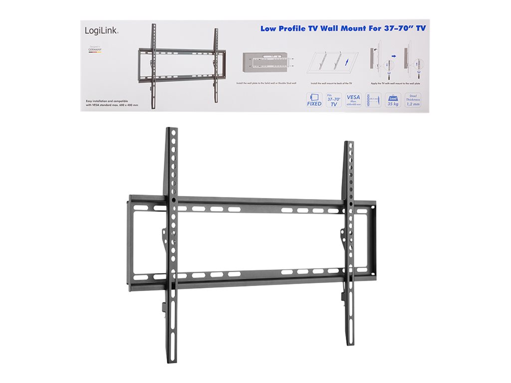 LogiLink TV wall mount 37-70" fixed 35 kg max. - Maks 35 kg - Maks størrelse 70"