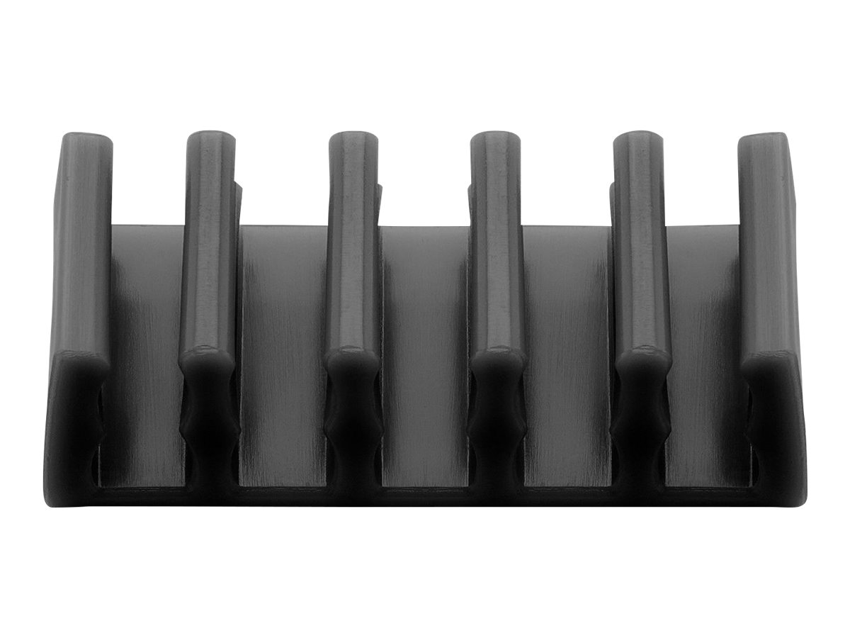 Goobay Kabelhantering 5 urtag, svart 2-pack för att ordna och fästa, avtagbar