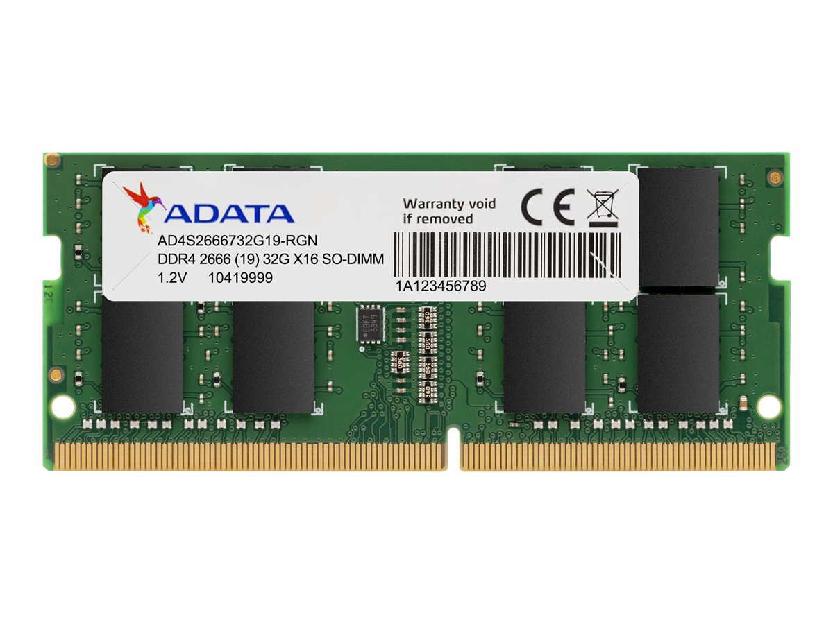 A-Data Premier SODIMM DDR4-3200 - 32GB - CL22 - Single Channel (1 pcs) - Grøn