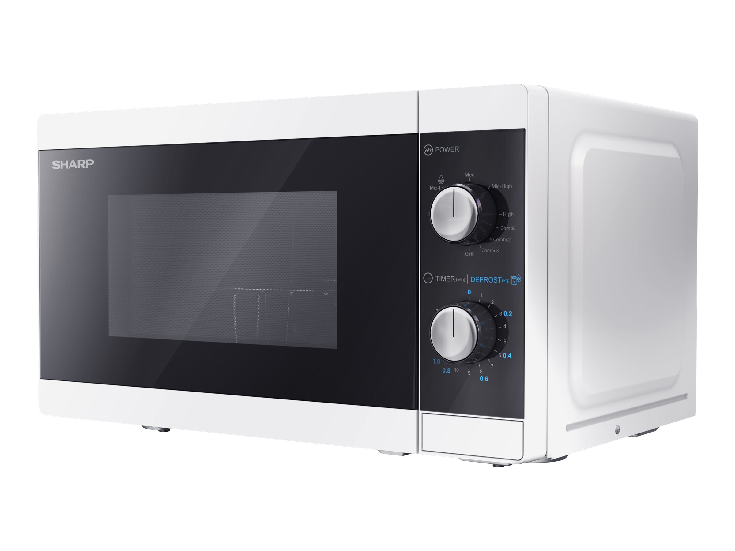 Sharp YC-MG01E-W - microwave oven with grill - freestanding - white/black