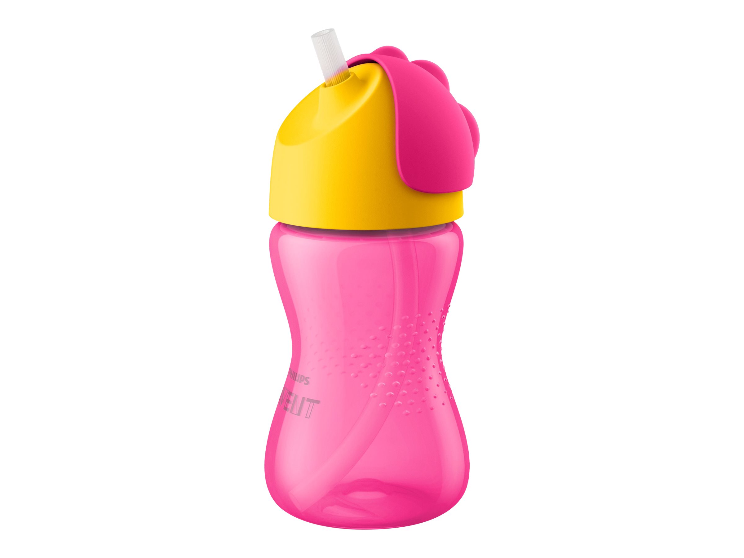Philips Avent Drikkedunk med sugerør - pink/gul - 300 ml - SCF798/02