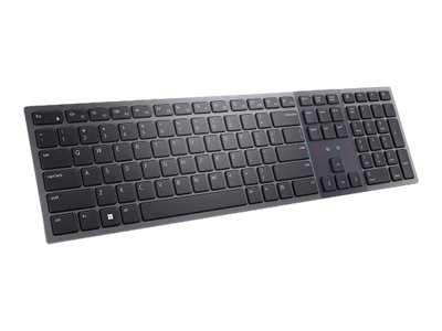 Dell Pro Premium Collaboration KB900 - Tastatur - samarbejde - bagbelyst - trådløs - 2.4 GHz, Bluetooth 5.1 - QWERTY - US International - grafit - med 3 years NBD Advance Exchange