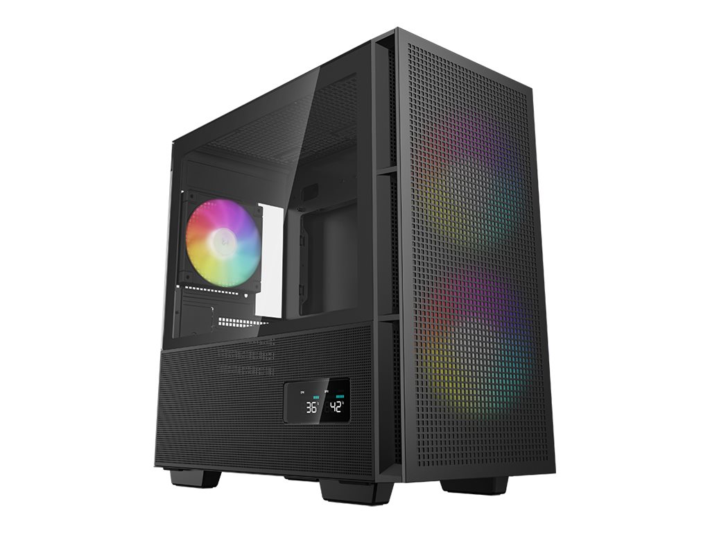 DEEPCOOL ATX semi-tårn kabinet - Sort, hærdet glas og RGB