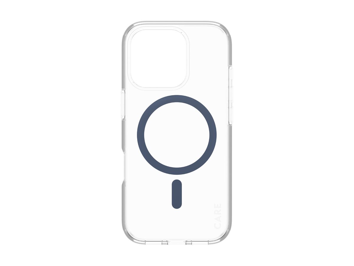 PanzerGlass CARE by Flagship Case Transparent Urban Combat w. Blue MagSafe iPhone 16 Pro Beskyttelsescover Transparent