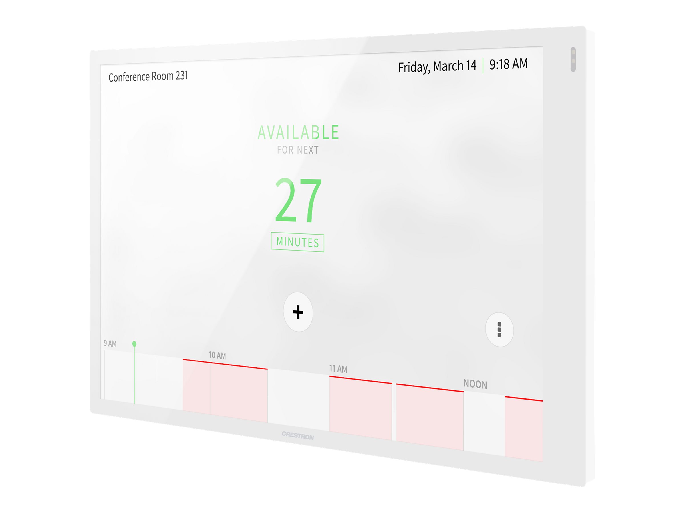 Crestron Electronics Crestron Room Scheduling Touch Screen TSS-1070-W-S - room manager - Bluetooth 802.11a/b/g/n/ac - smooth white - Maks - Maks størrelse