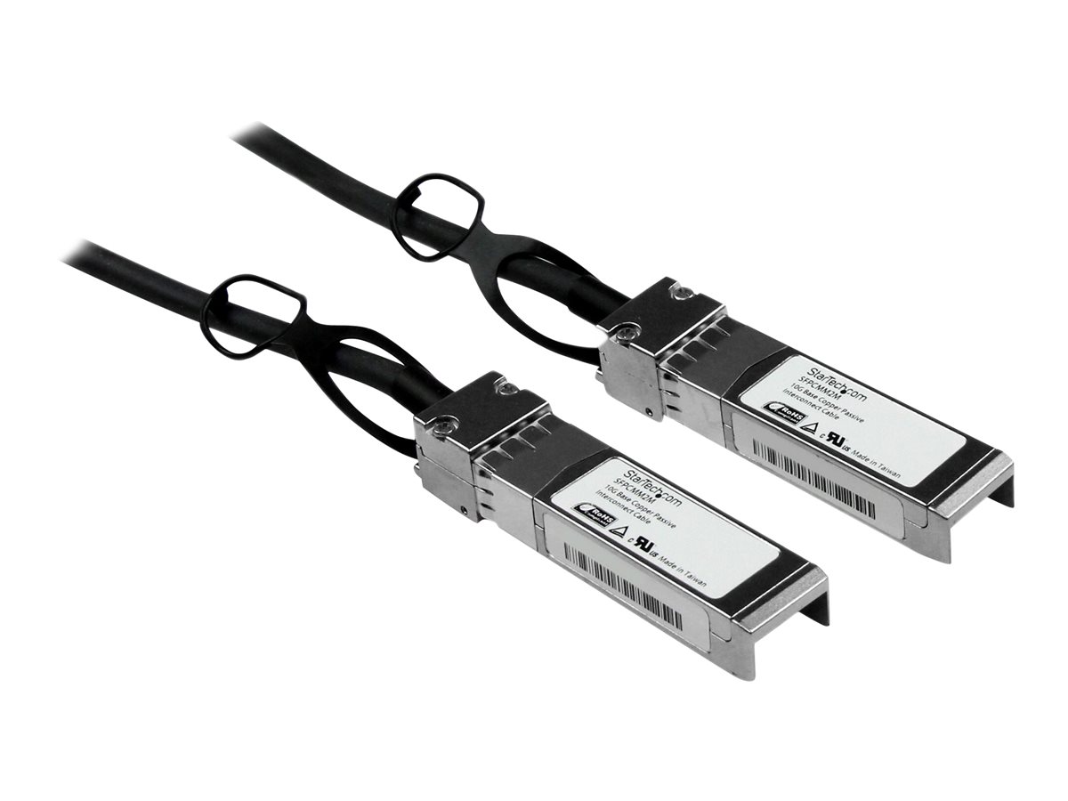 StarTech.com 2m 10G SFP to SFP Direct Attach Cable for Cisco SFP-H10GB-CU2M - 10GbE SFP Copper DAC 10 Gbps Passive Twinax Dobbelt-axial 2m Direkte
