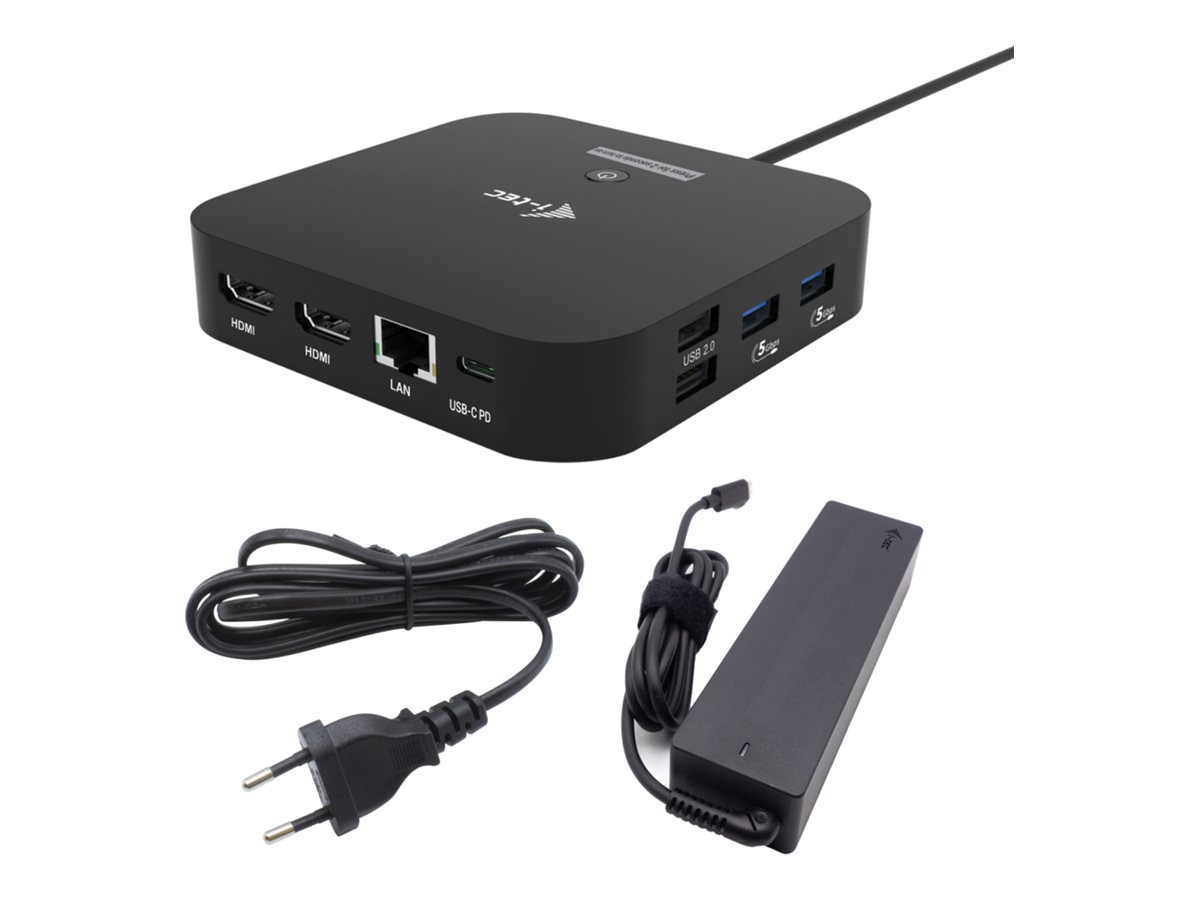 I-Tec - docking station - USB-C / USB4 / Thunderbolt 3 / Thunderbolt 4 / Thunderbolt 5 - 2 x HDMI - 1GbE