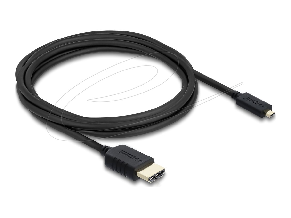 Delock HDMI-kabel 3m Sort