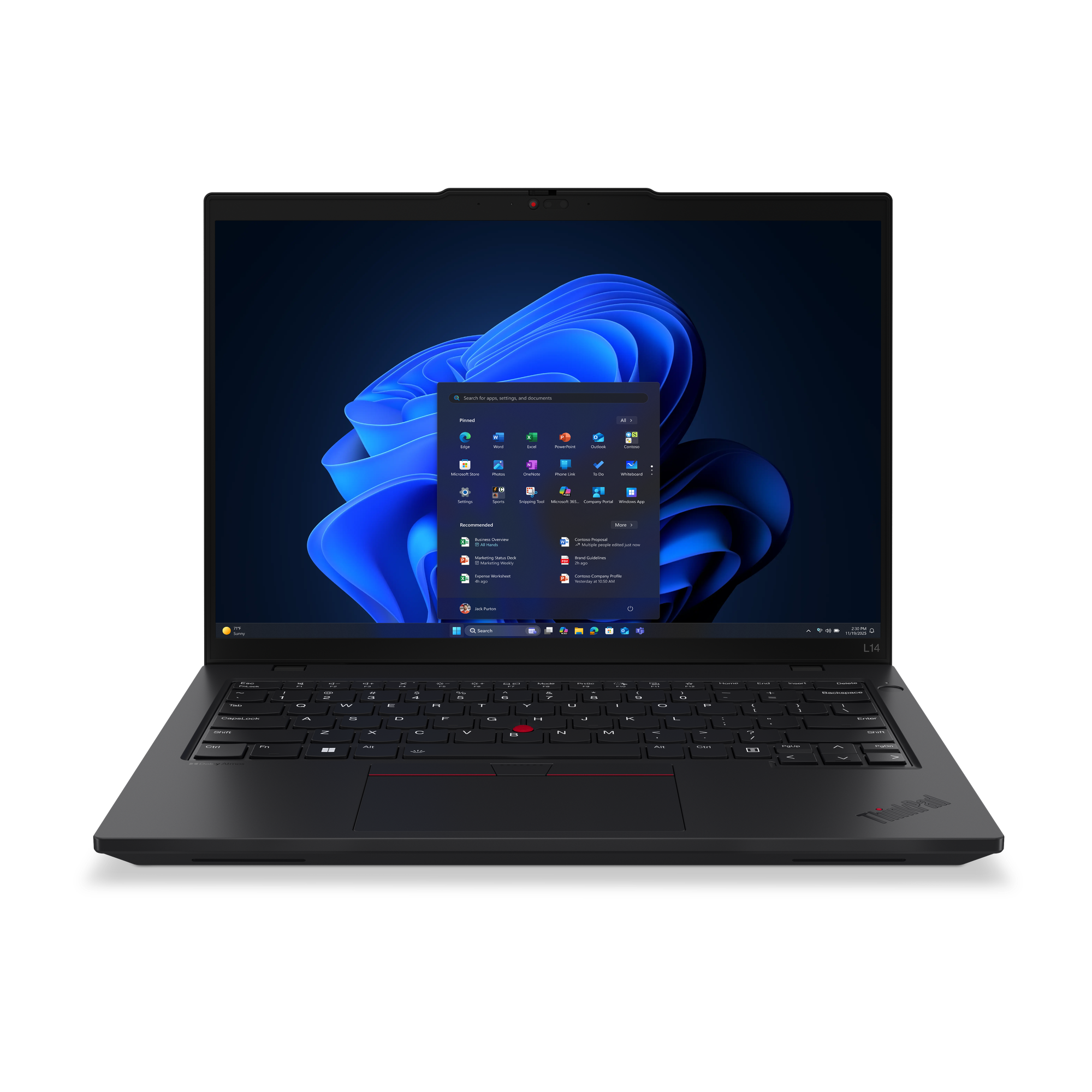 Lenovo ThinkPad L14 Gen 6 (AMD) Copilot+ PC 14" 1920 x 1200 (WUXGA) 350 32GB 1TB AMD Radeon 860M Windows 11 Pro