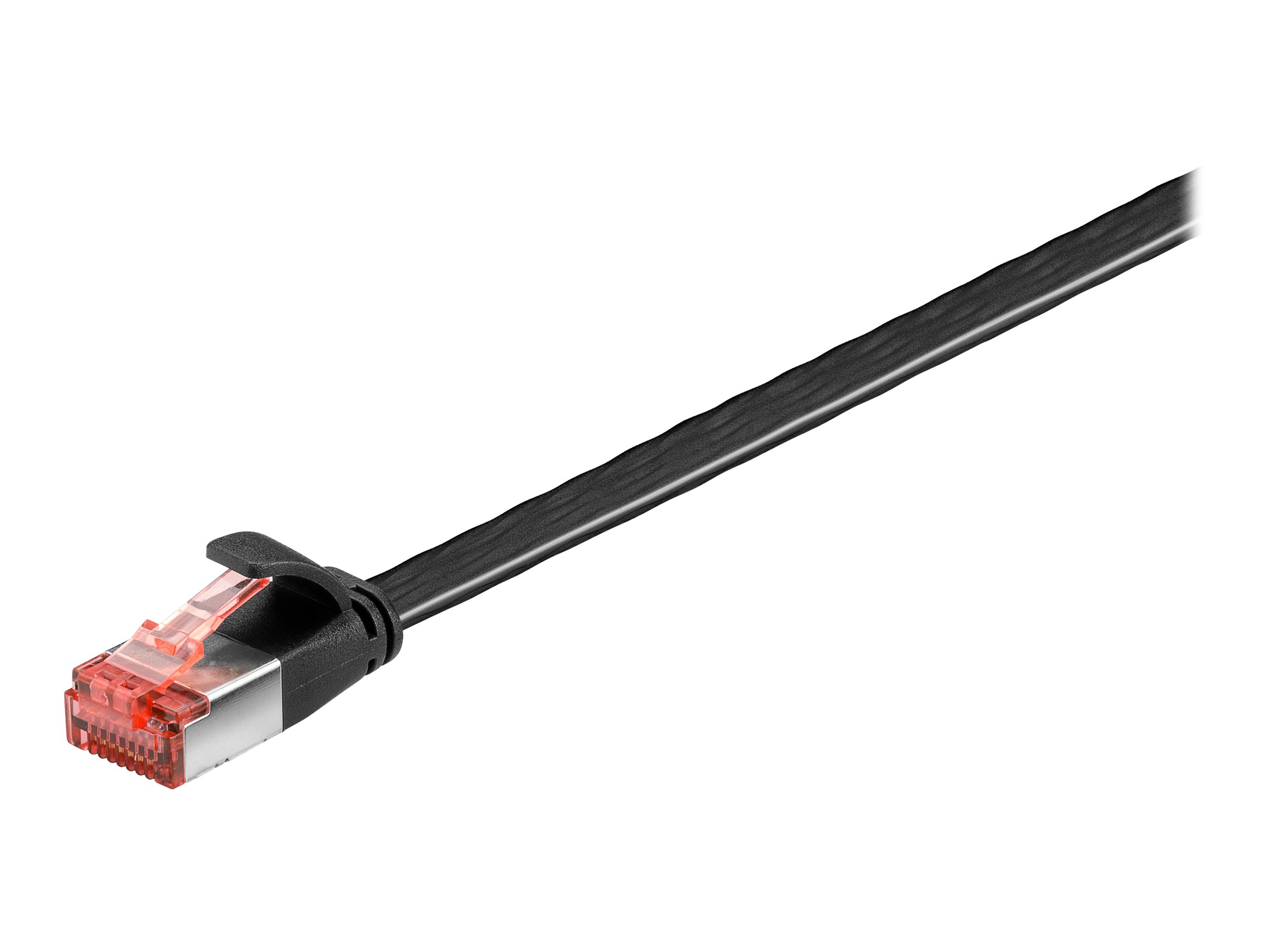 Goobay Flad netværkskabel CAT 6, U/FTP, sort kobberleder (CU), 15 m