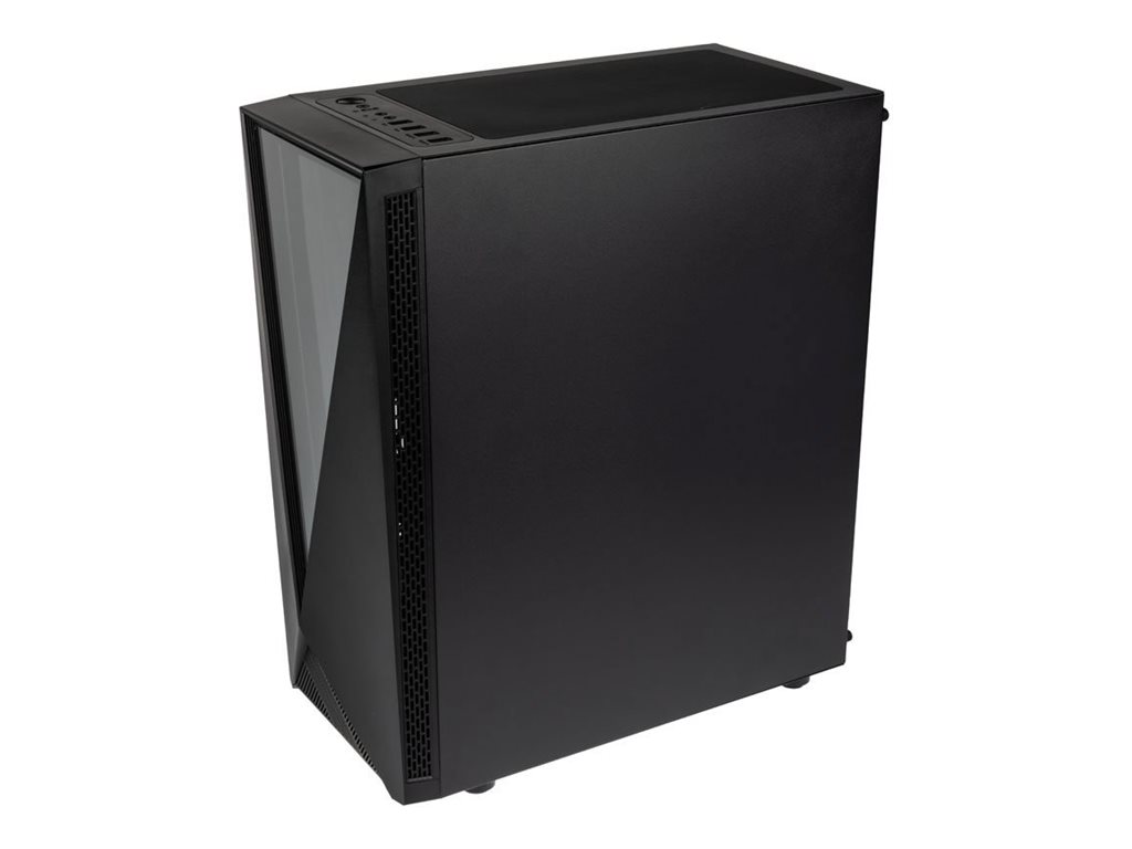 Kolink Void - Mid tower - ATX - sidepanel med vindue (hærdet glas) - ingen strømforsyning (ATX) - sort - USB/Lyd