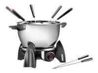 UNOLD FONDUE SET - Fonduegryde - 500 W - sort/rustfrit stål