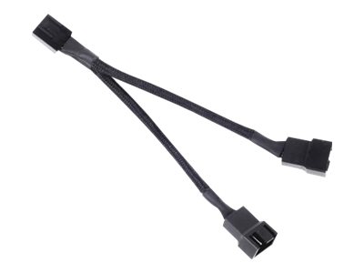 SilverStone CPF01 - Splitter til blæser - 4 pin PWM (hun) til 4 pin PWM (han) - 10 cm - sort