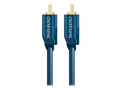 ClickTronic RCA-kabel, mono Premiumkabel | 1x cinch plug  1x cinch plug | 1,0 m | OFC innerledare