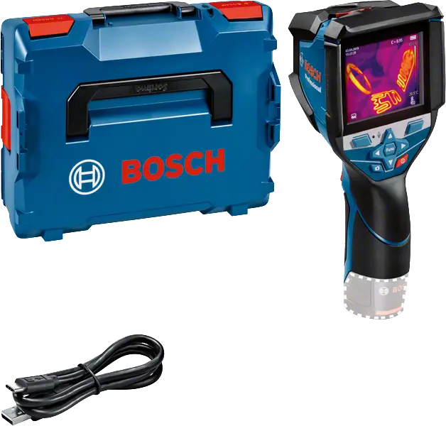 Bosch GTC 600 C Noise equivalent temperature difference (NETD) IR Sort, Blå 256 x 192 pixel Indbygget skærm LCD