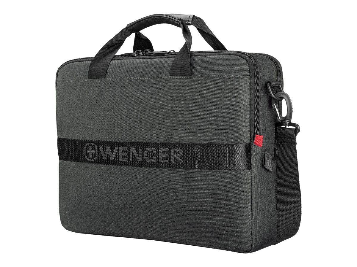 Wenger Rygsæk 16" 100 % genbrugt polyester Genbrugt PET-flaskemateriale Sort Grå