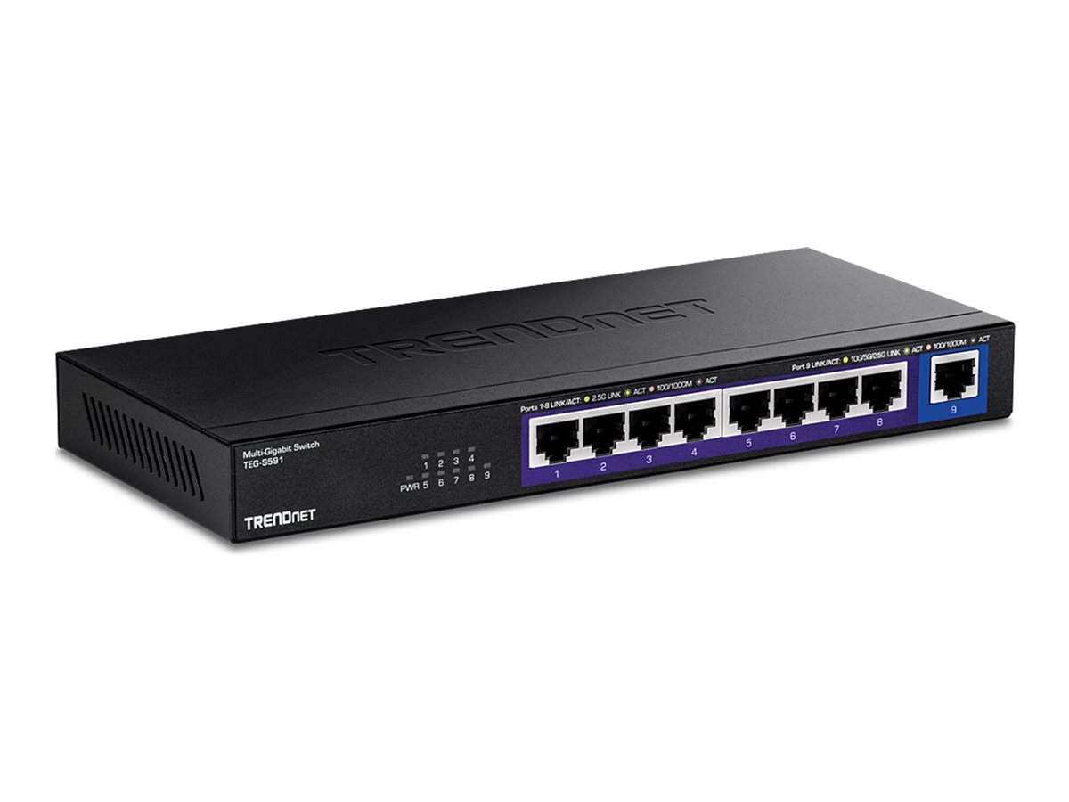Trendnet TEG-S591 multi-gigabit switch, 9 porte (sort)