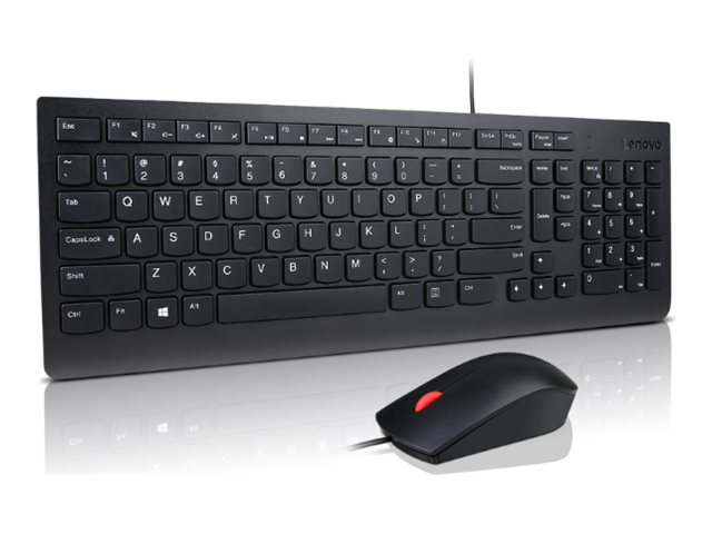 Lenovo Essential Wired Combo Sæt med mus og tastatur Kablet Tysk