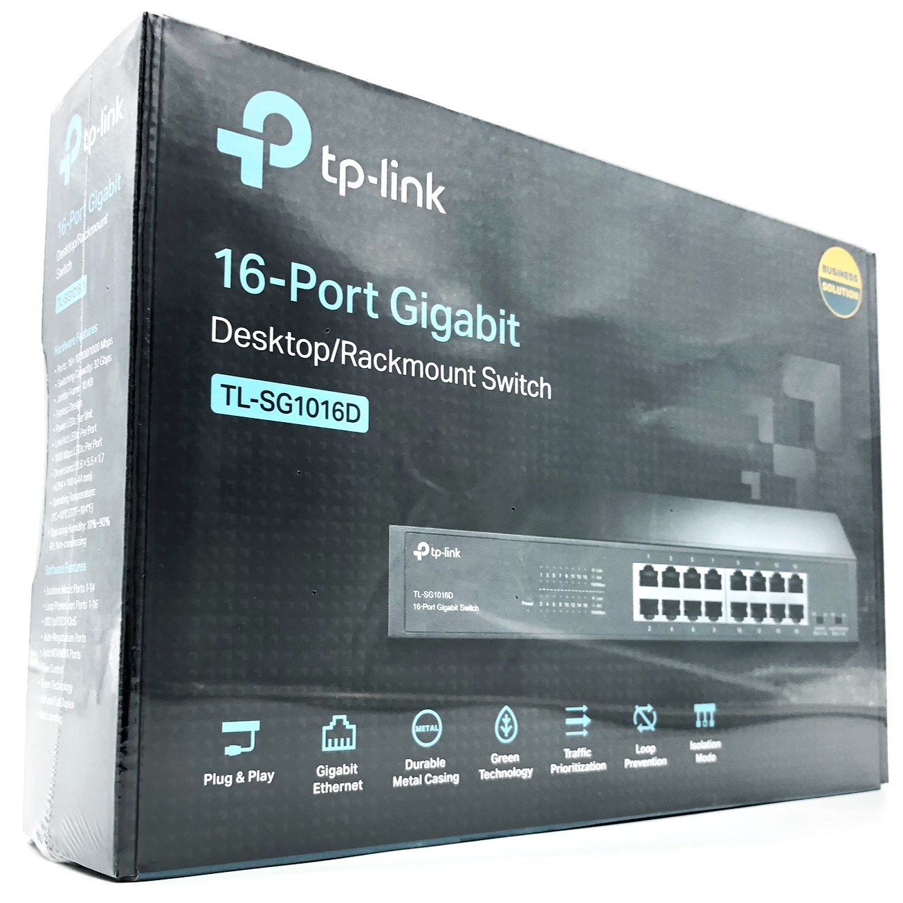 TP-Link TL-SG1016D 16-Port Gigabit Switch - Switch - ikke administreret - 16 x 10/100/1000 - desktop