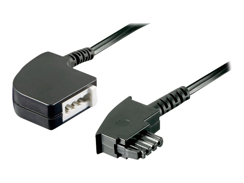 goobay 15m Forlængerkabel til telefon Sort