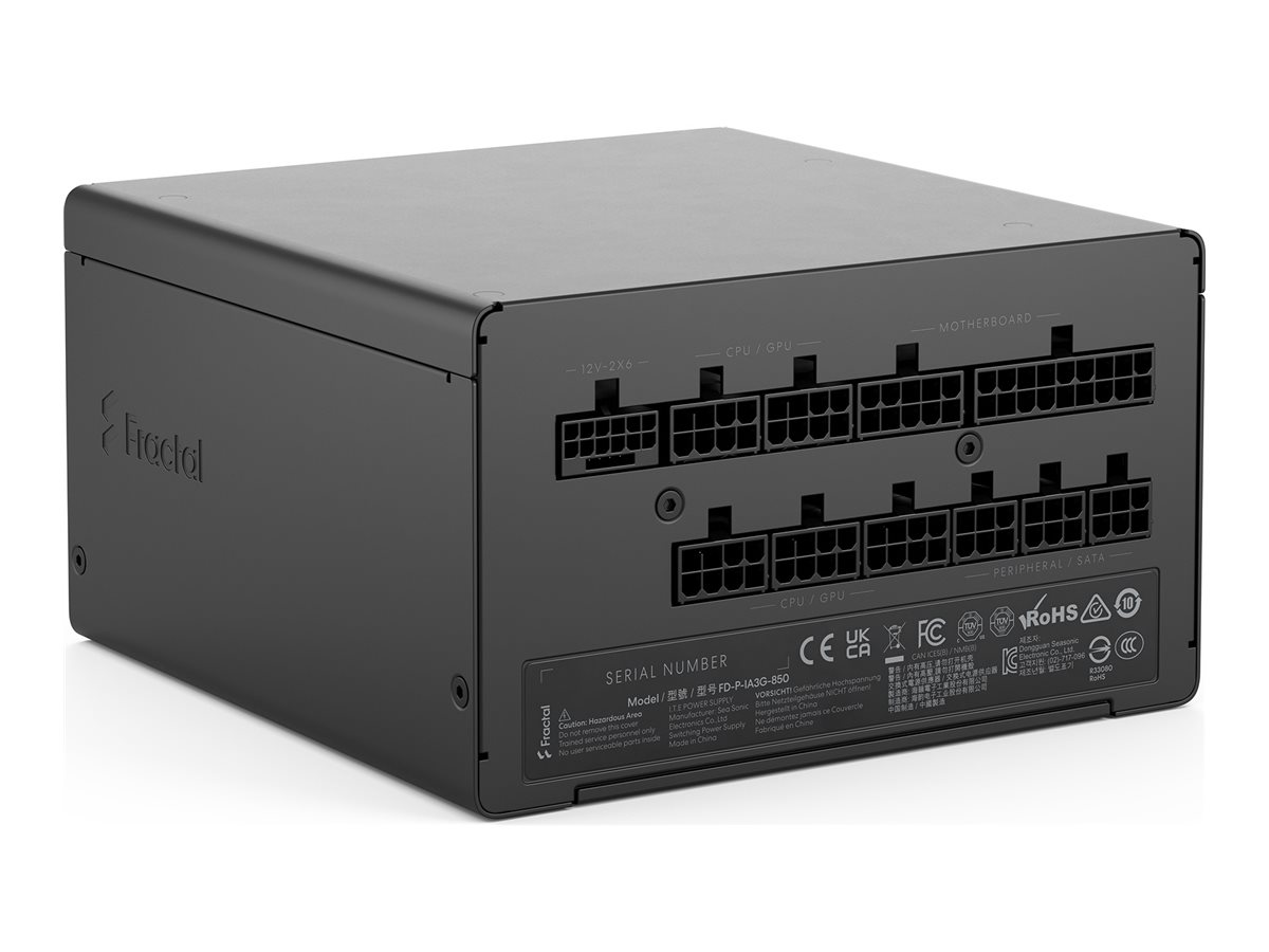 Fractal Design Ion 3 Gold - Strømforsyning (intern) - ATX12V 3.1/ EPS12V - 80 PLUS Gold - AC 100-240 V - 850 Watt - aktiv PFC - Europa - sort