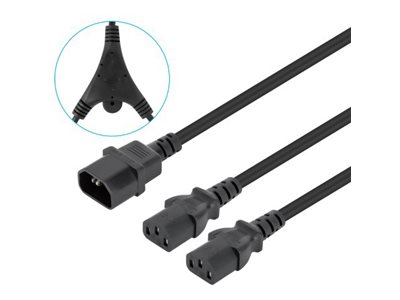 Manhattan Power IEC 60320 C13 (female) - Strøm IEC 60320 C14 (male) Sort Forlængerkabel til strøm