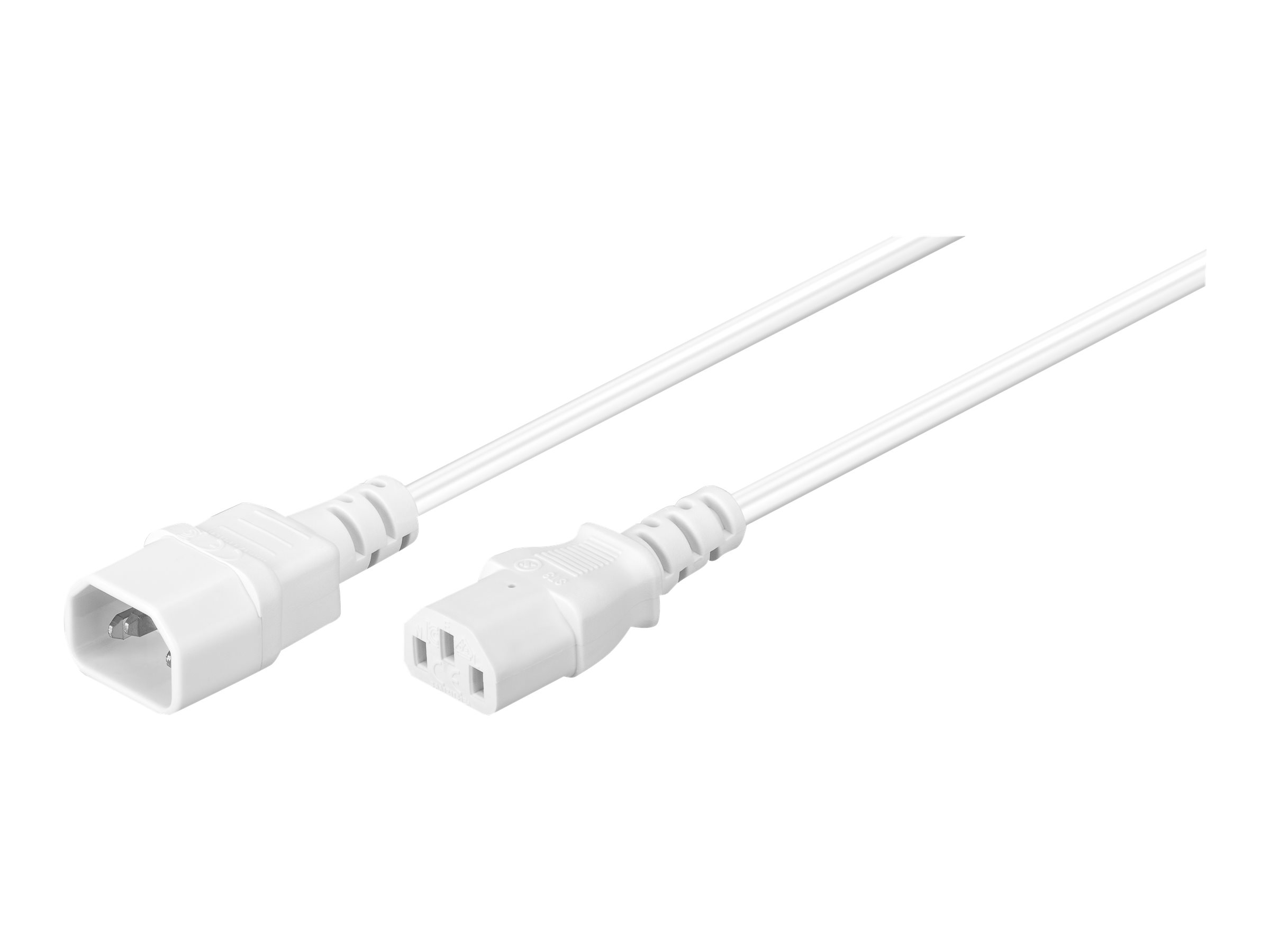 Goobay Forlænger til koldt apparat, 0,5 m, hvid Apparatets stik C14 (tilslutning til koldt apparat) > Apparatets stikkontakt C13 (tilslutning til koldt apparat)