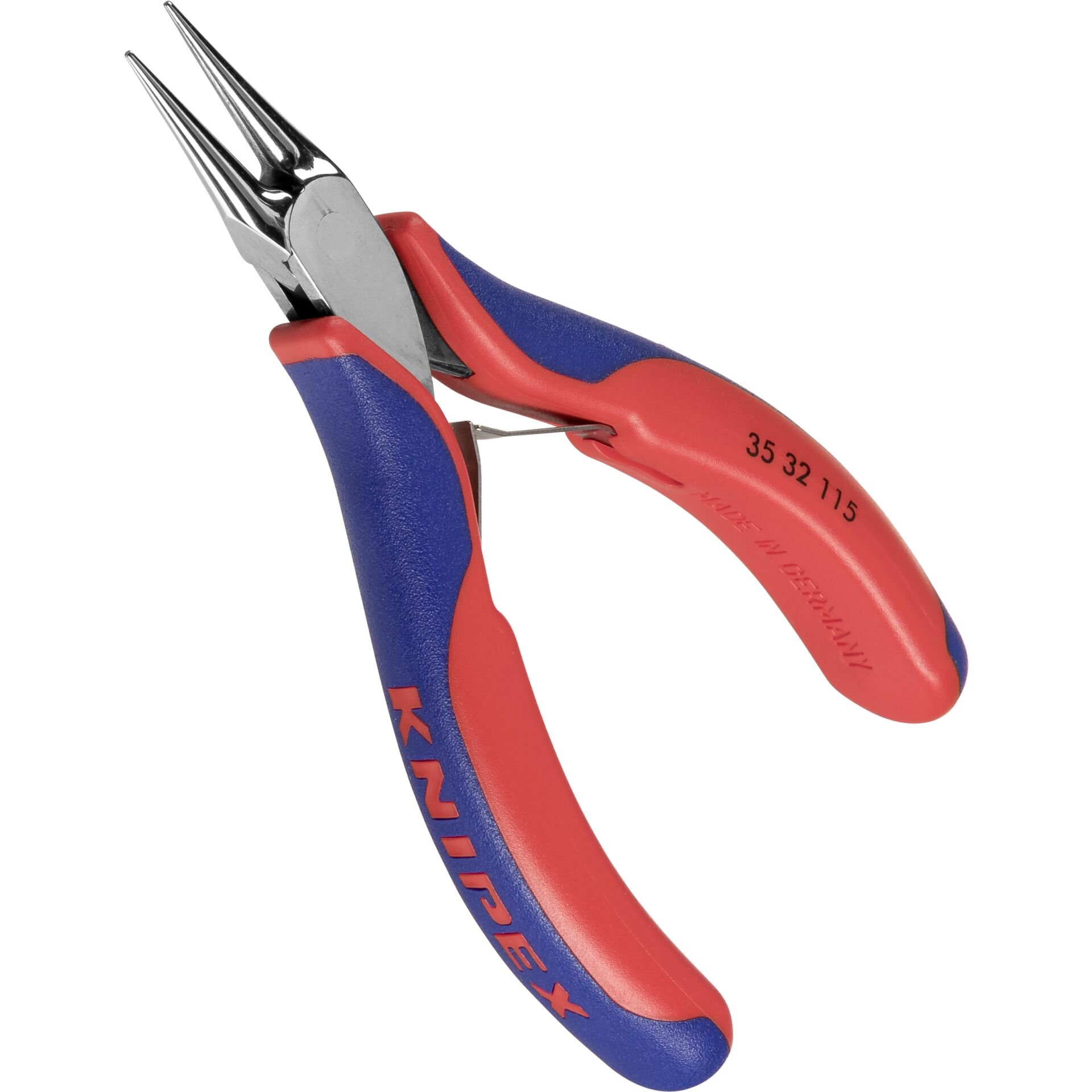 Knipex 35 32 115, Nåletang, 1 mm, 2,25 cm, Stål, Blå, Rød, 115 mm