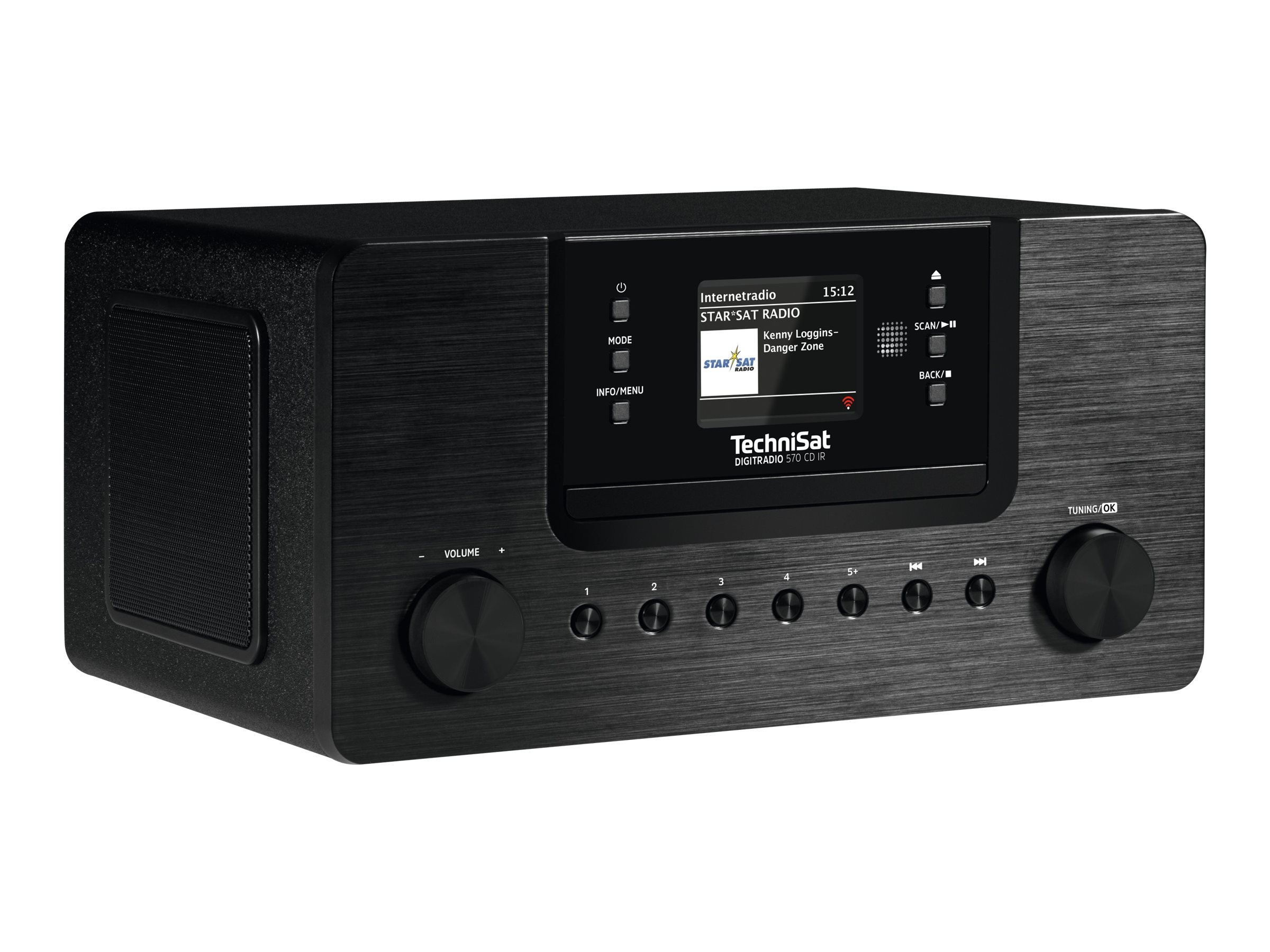 TechniSat DigitRadio 570 CD IR DAB radio Cd / MP3-afspiller Digital afspiller Radio Lydafspiller til netværk Bluetooth-audiomodtager 10Watt
