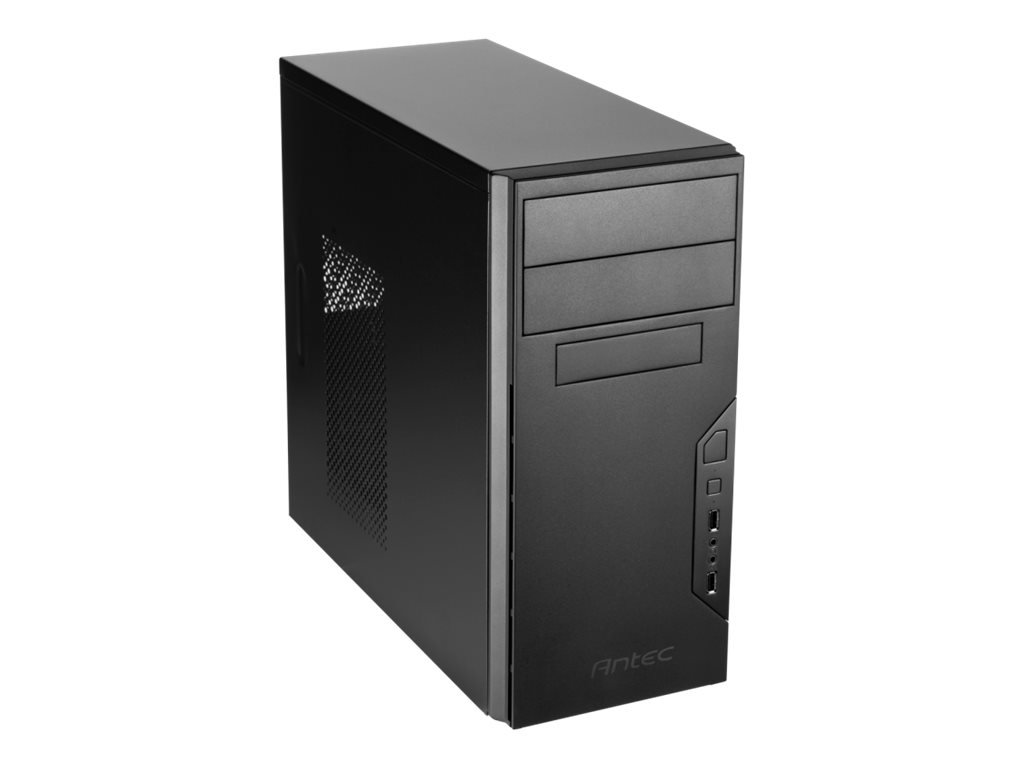 Antec New Solution VSK-3000E Tårn Micro-ATX Ingen strømforsyning Sort