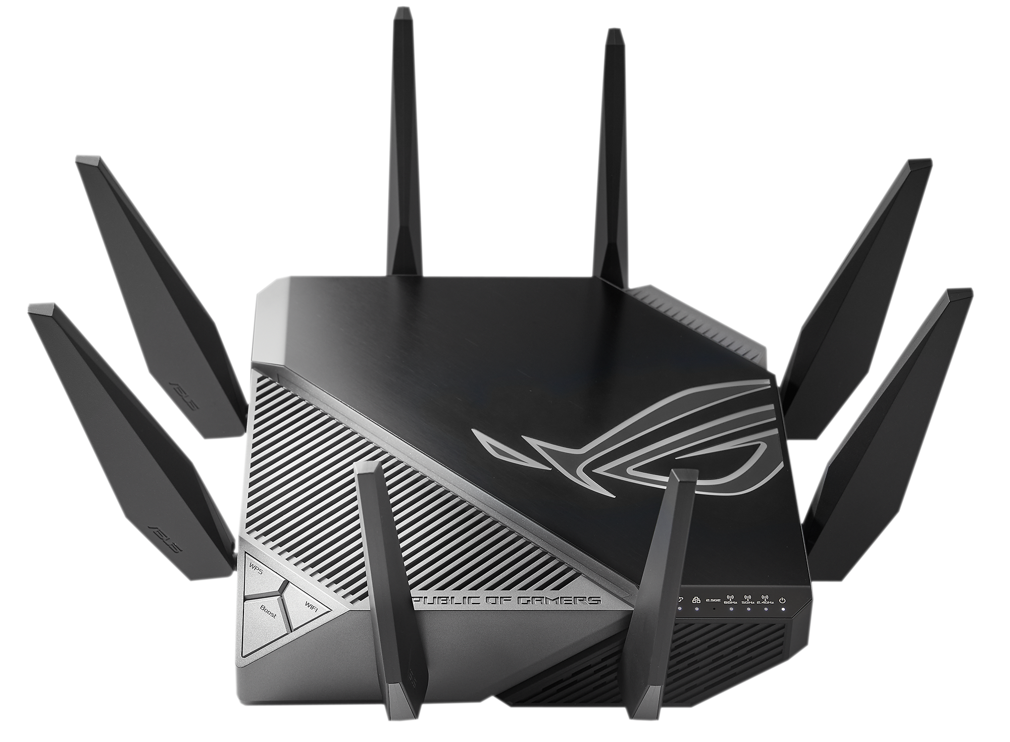 ASUS ROG Rapture GT-AXE11000 - Trådløs router 4-port switch - 1GbE, 2.5GbE - WAN-porte: 2 - Wi-Fi 6E - Multi-Band