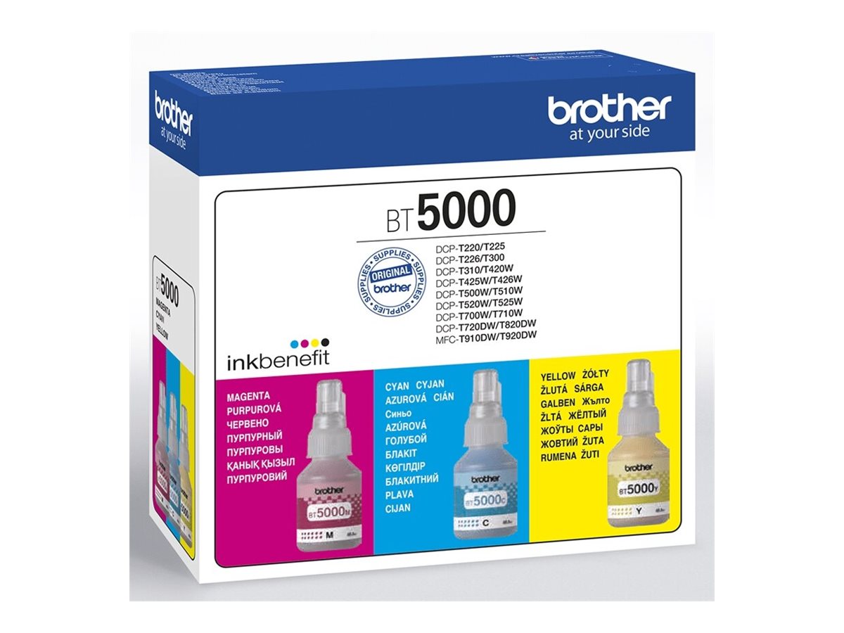 Brother BT5000CL Value Pack - 3-pack - yellow cyan magenta - original - ink refill