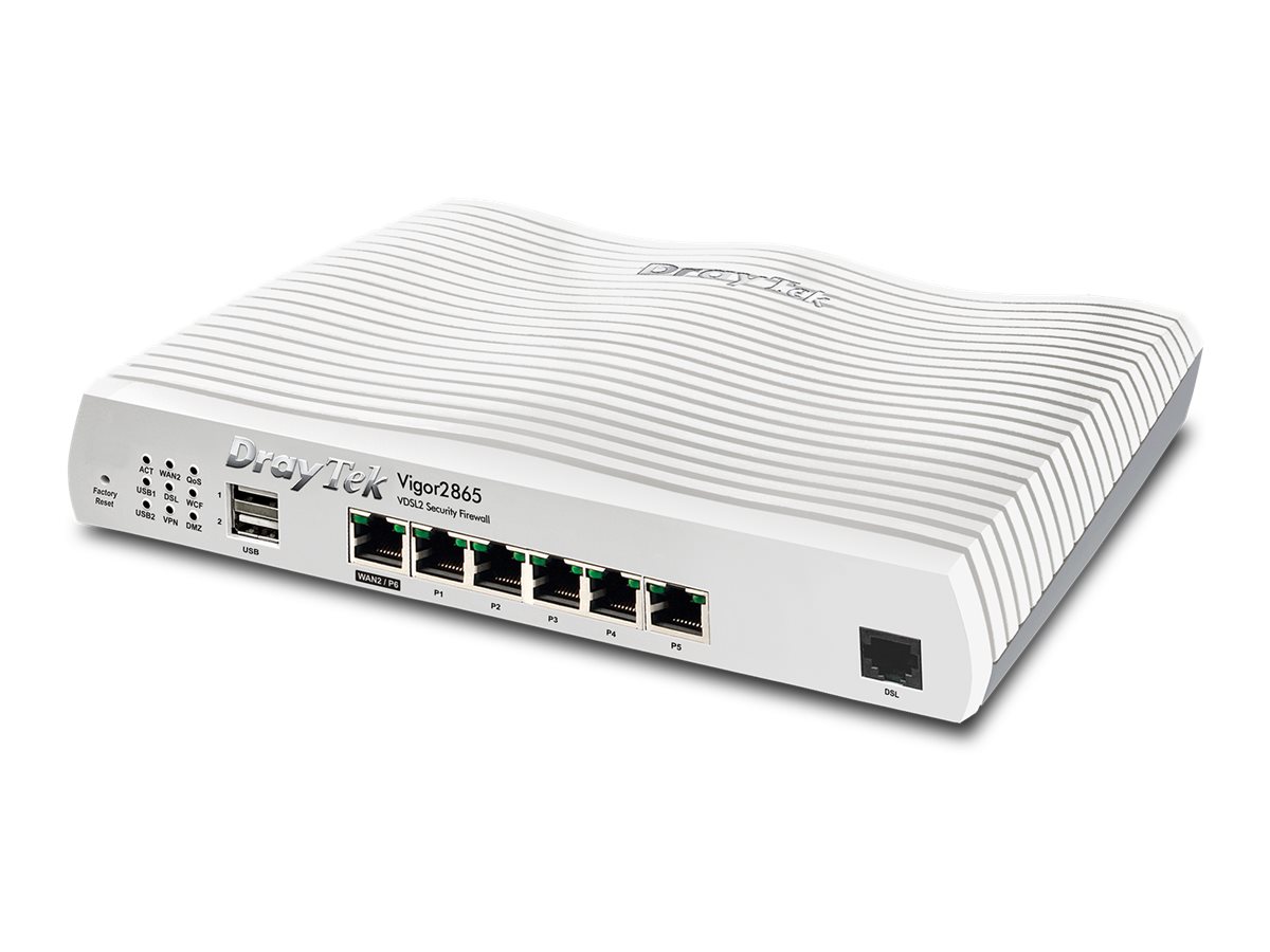 Draytek Vigor 2865ax Trådløs router 6-ports switch Trådløs Kabling