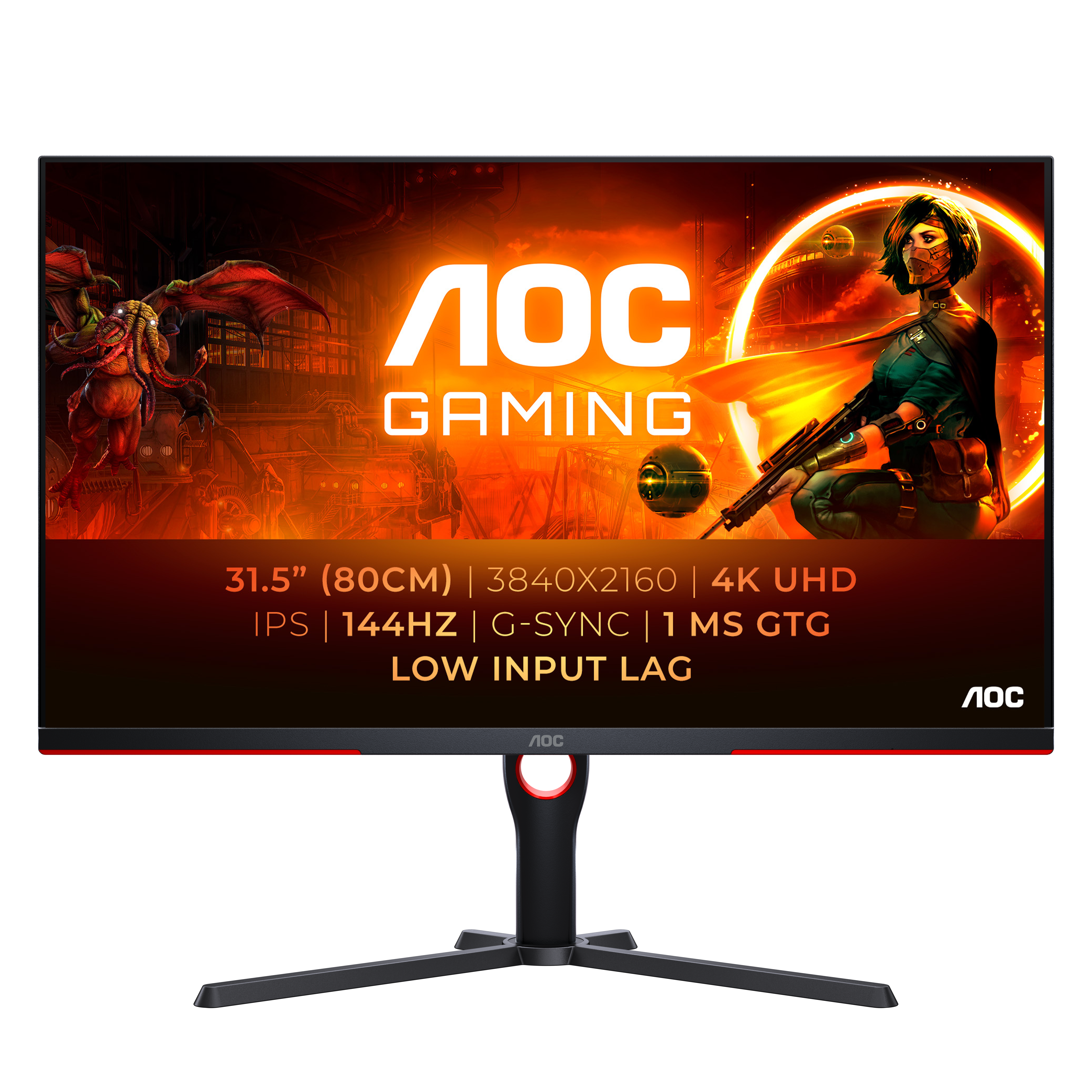 AOC Gaming U32G3X/BK 32" IPS 3840 x 2160 (4K) HDMI DisplayPort 144Hz