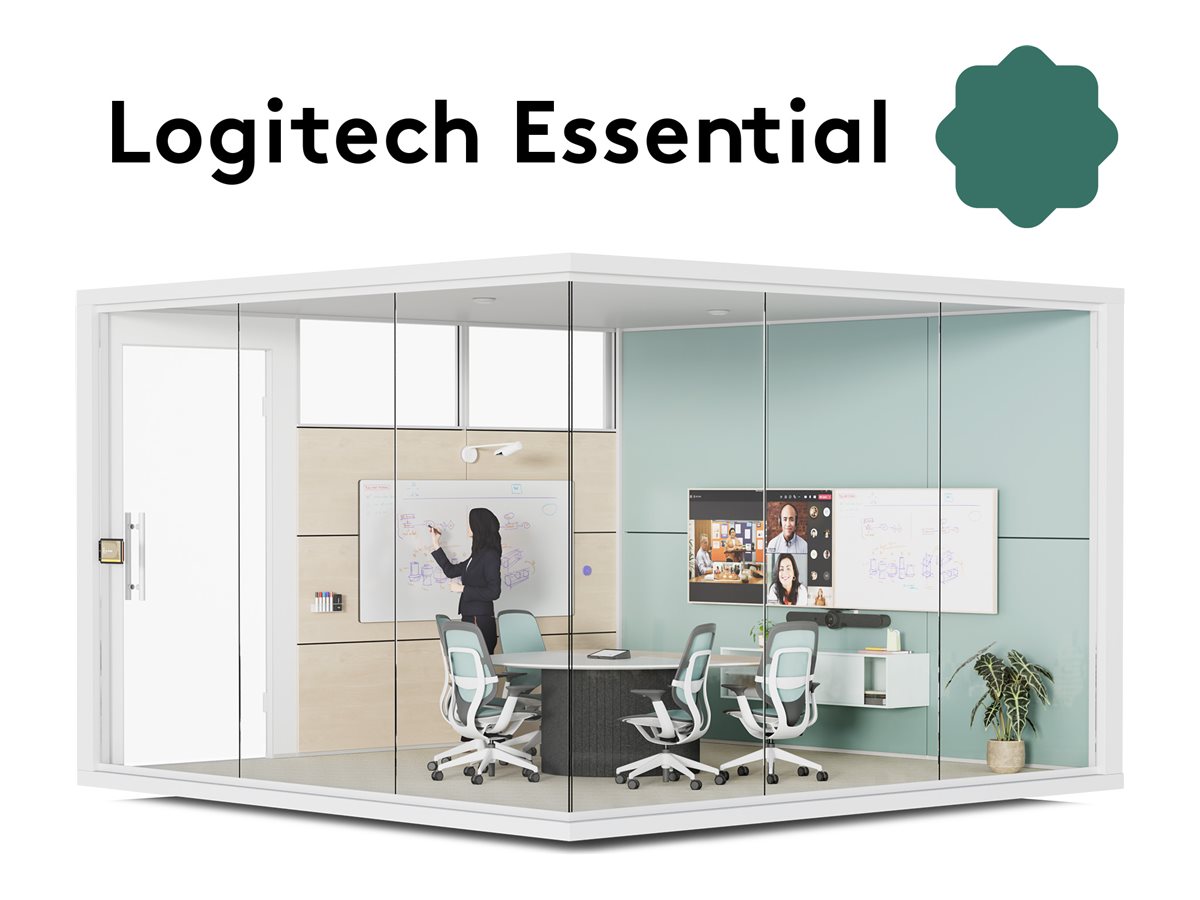 Logitech Essential for Rooms | One Year Service Plan Online og apparatbaseret service - fjernovervågning og administration Online og apparatbaseret