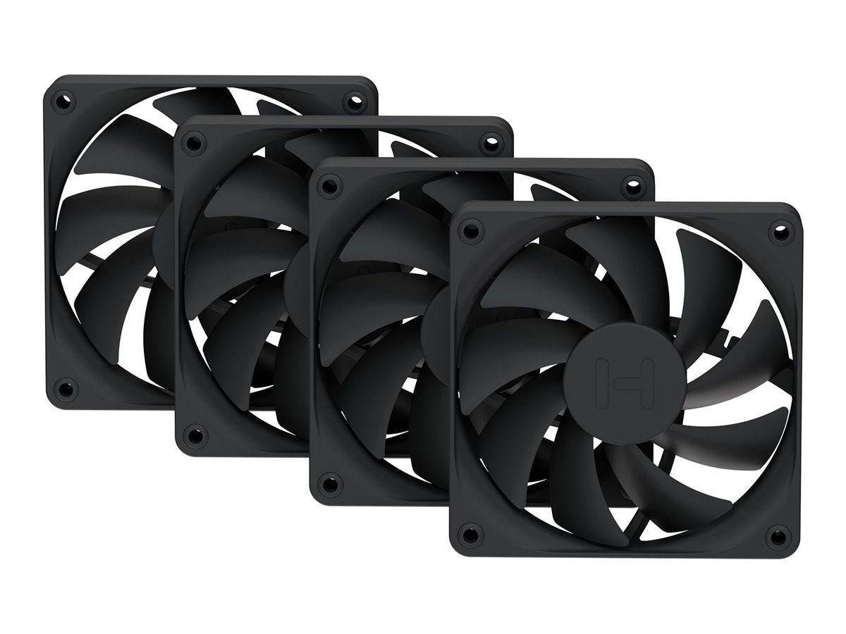 HYTE FA12 FAN (Pitch Black) - 4-pack - Kabinet køler - 120mm - Sort - 28 dBA