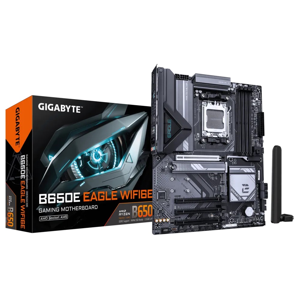 GIGABYTE B650E EAGLE WF6E Bundkort - AMD B650 - AMD AM5 socket - DDR5 RAM - ATX