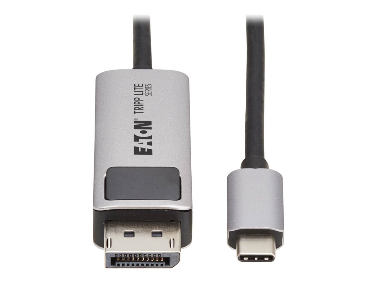Eaton Tripp Lite Series USB-C to DisplayPort Active Adapter Cable M/M 8K 60Hz 4K 144Hz HDR 4:4:4 HDCP 2.3 Black 6ft - Adapterkabel - 24 pin USB-C (han) til DisplayPort (han) haspet - USB 3.2 Gen 2 - 1.83 m - aktiv, 8K60 Hz (7680 x 4320) support, 4K144 Hz support, op til 10 Gbps datatransferhastighed, HDR support - sort - for P/N: U415-002-BDS