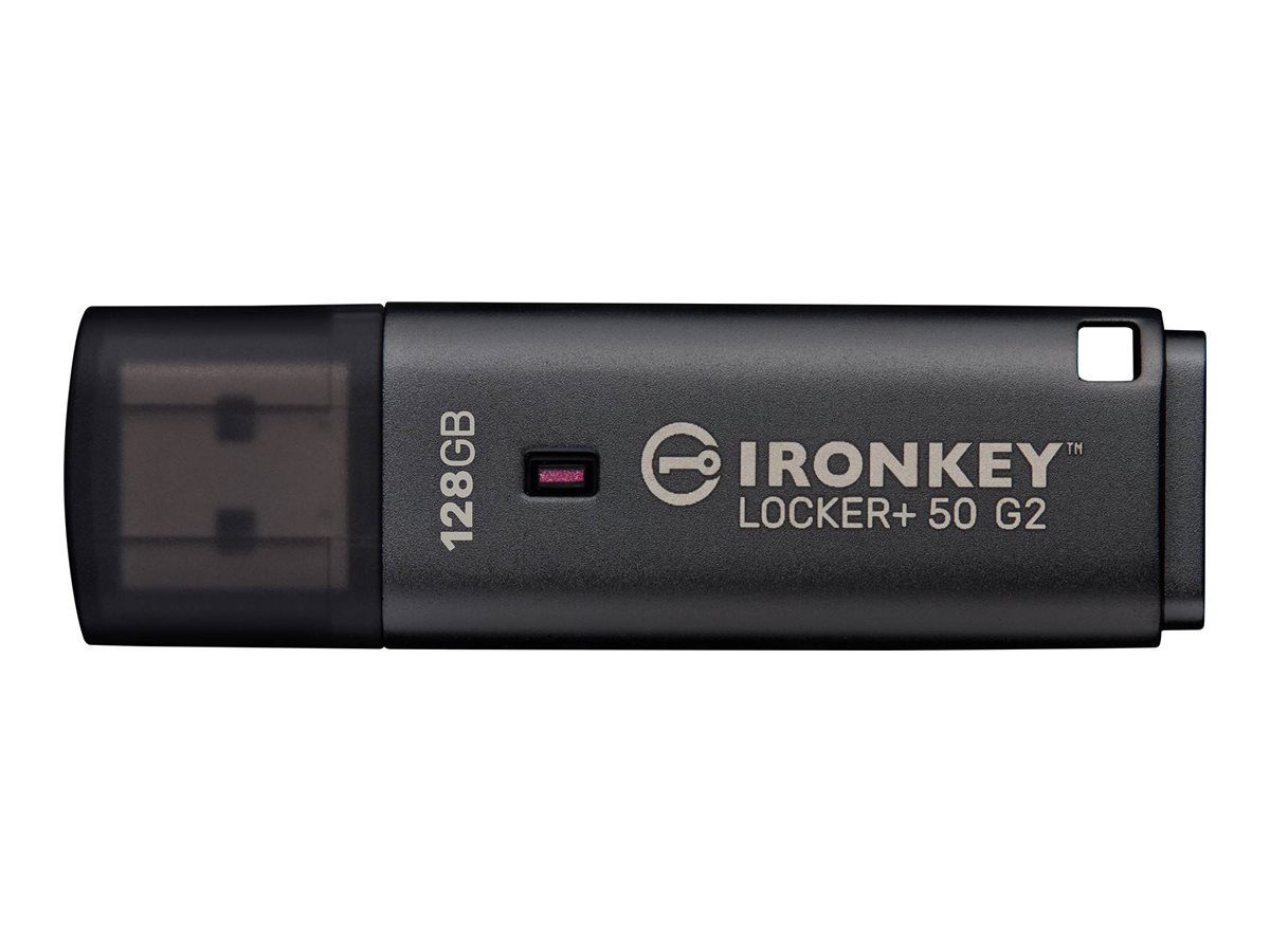 Kingston Technology IronKey Locker+ 50 G2 128GB 3.2 Gen 1 USB stick Sort