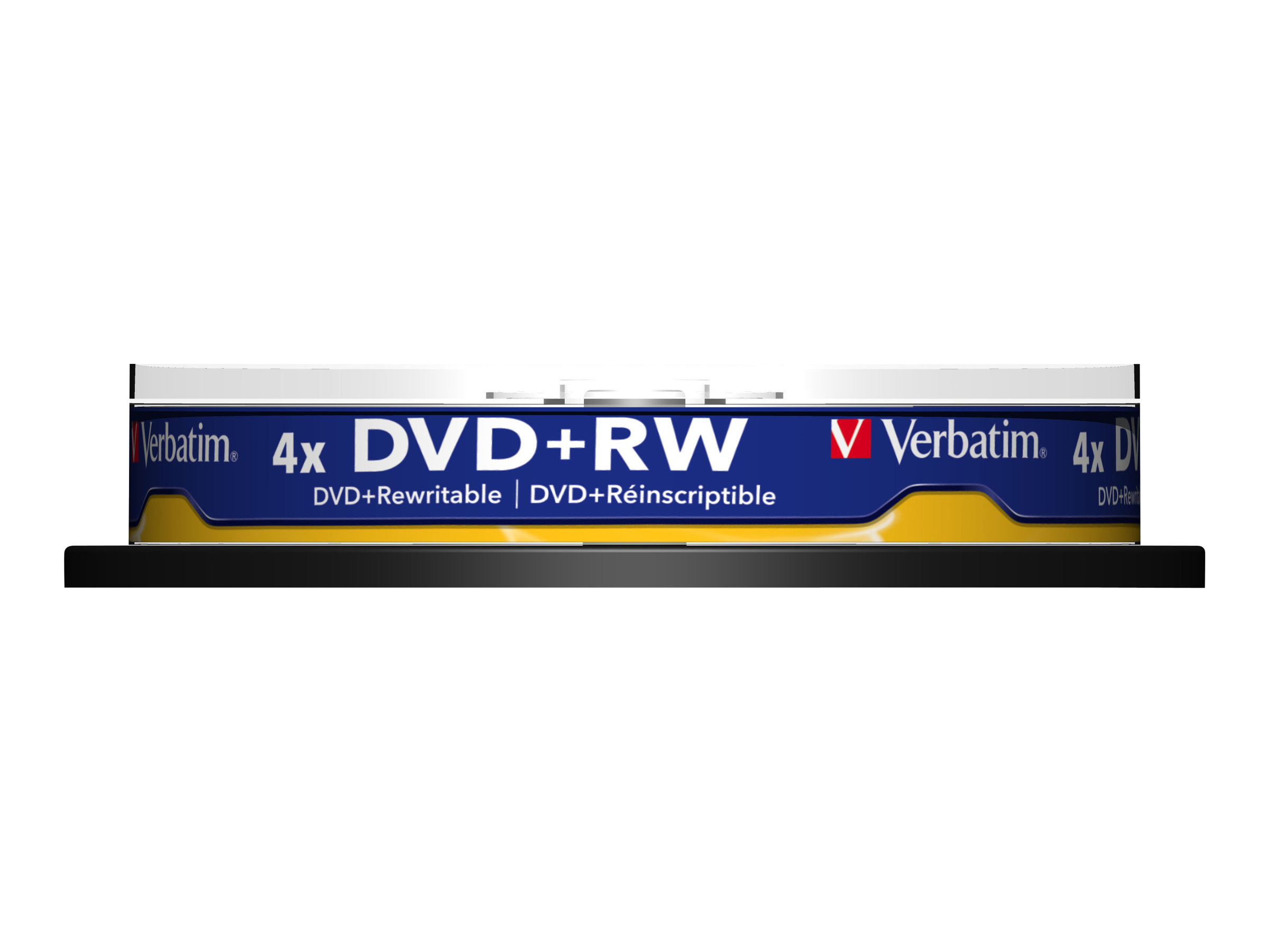 Verbatim - 10 x DVD+RW - 4.7 GB (120min) 4x - sølvmatteret - spindle