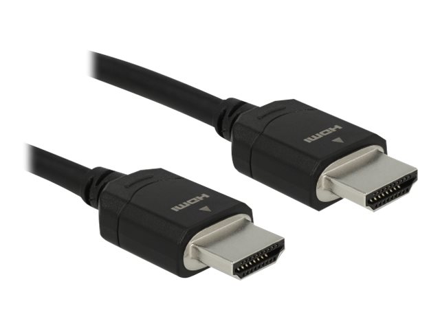 Delock - Ultra High Speed - HDMI-kabel med Ethernet - HDMI han til HDMI han - 3 m - tripel-afskærmet - sort - Dolby DTS-HD Master Audio support, Dolby TrueHD support, understøtter 21:9 biografformatforhold, 8K UHD (7680 x 4320) support