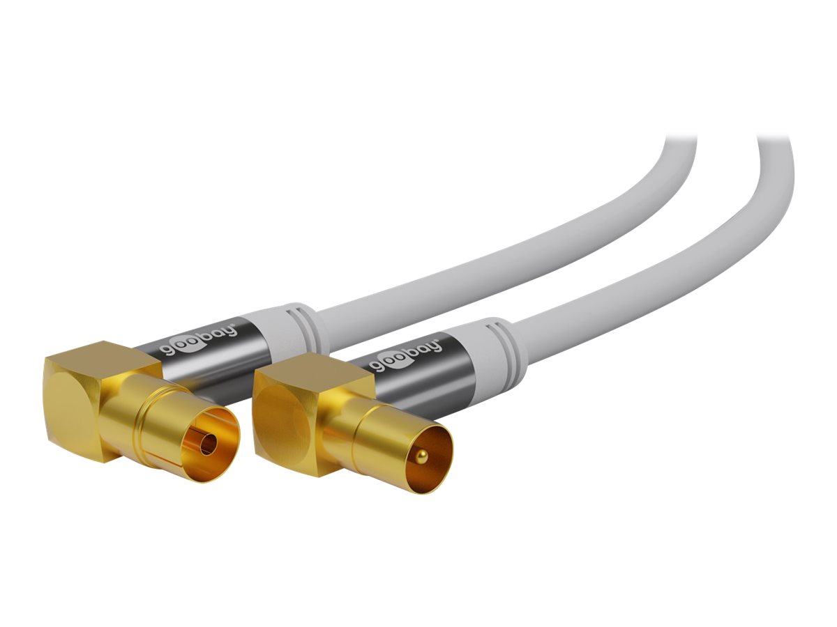 goobay Antennekabel Firelagsskjold 3m Hvid Hvid